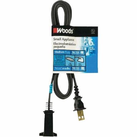 WOODS 6 Ft. 16/2 15A Heater & Appliance Cord 292